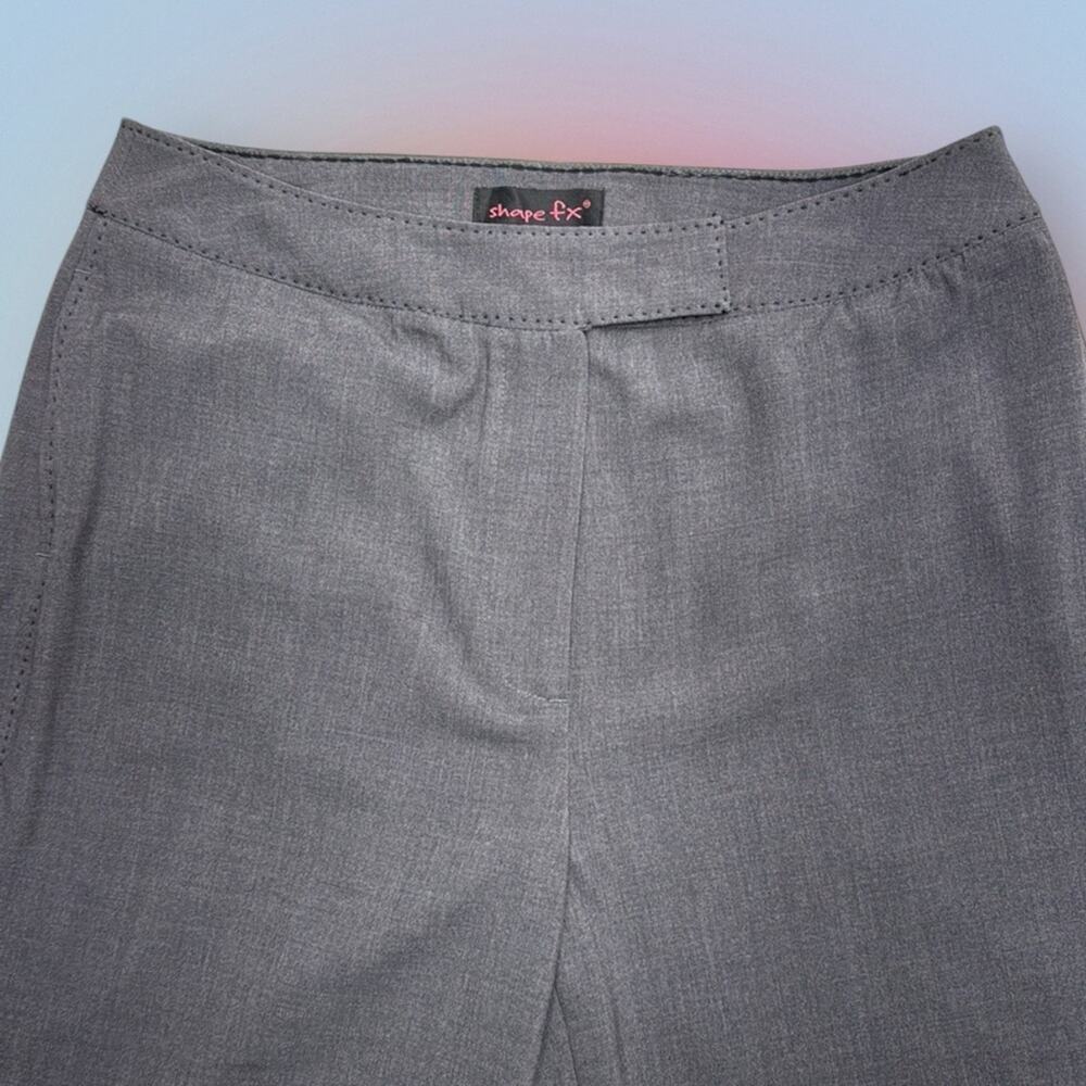SHAPE FX Women’s 10 Tall Gray Dress Pant
